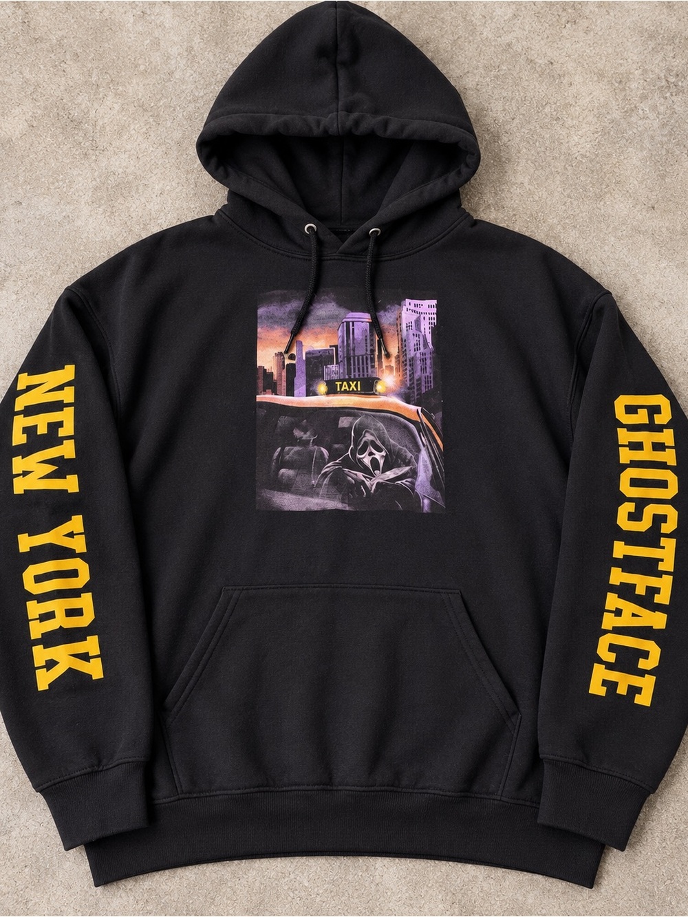 Vintage-Inspired Ghostface NYC Graphic Hoodie XL